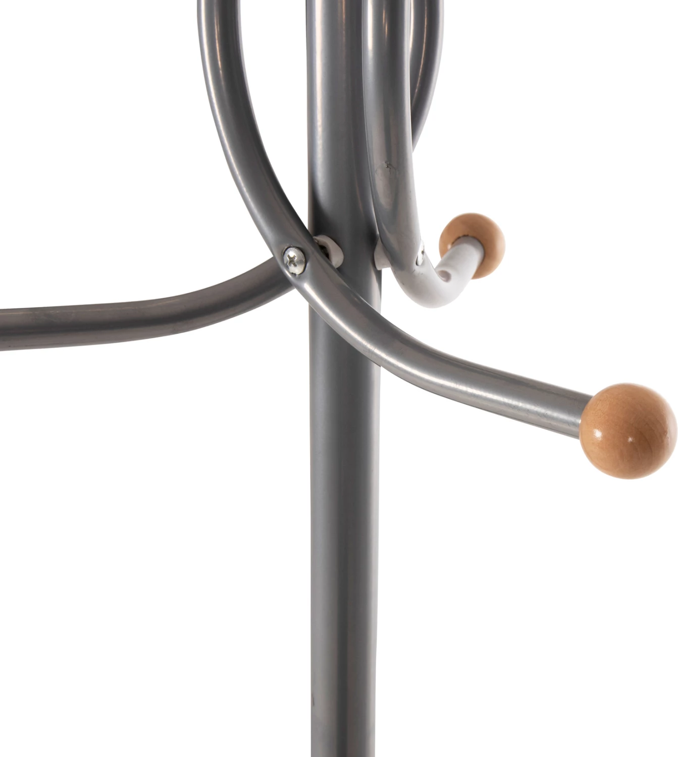 Samostoječi obešalnik FH9575.40 kovinski v srebrni barvi - 7 visečih položajev 41x41x176Hcm