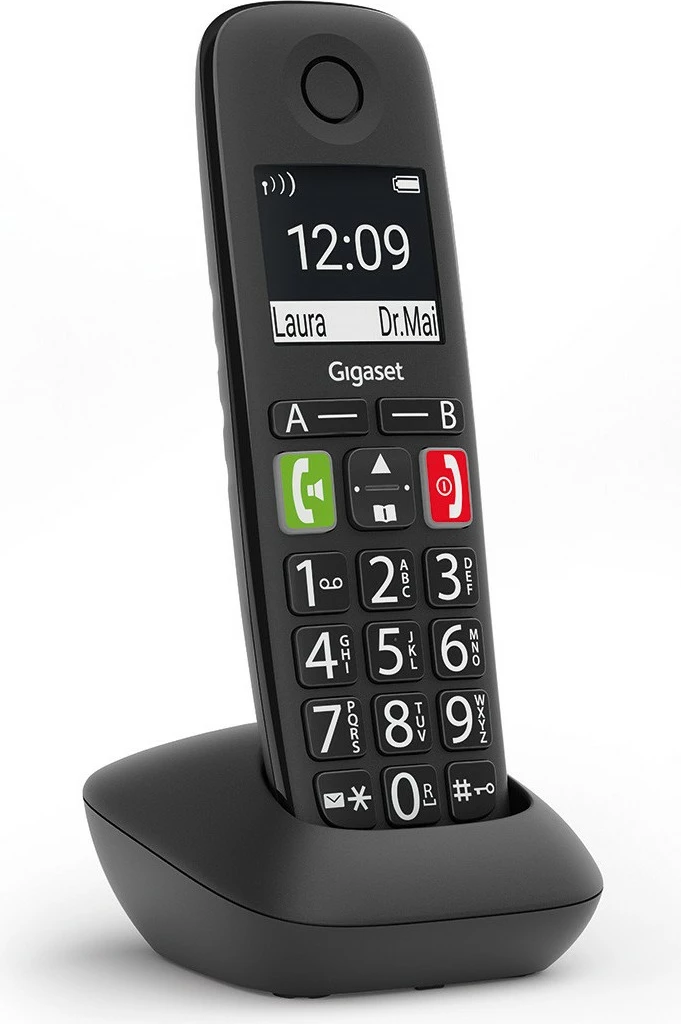 Brezžični telefon Gigaset E290HX, DECT, 150 stikov, črn