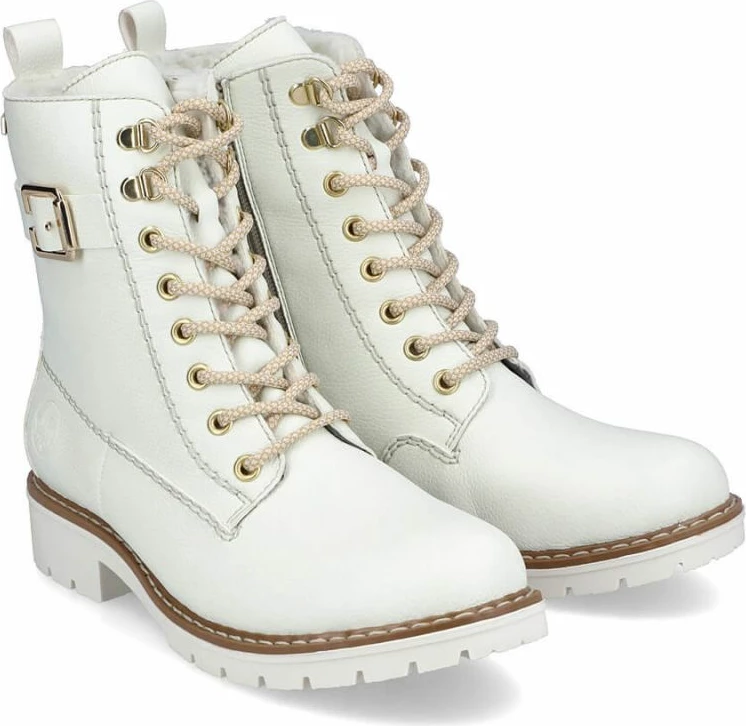 Udobne ženske čevlje, Rieker, bele