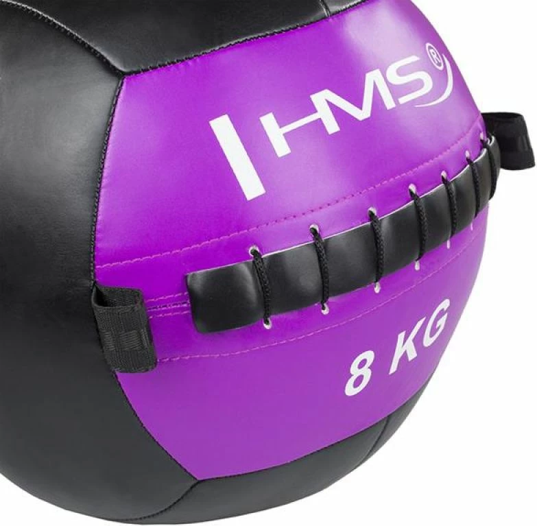 Vadbena žoga Wall Ball WLB 8 kg HMS, vijolična