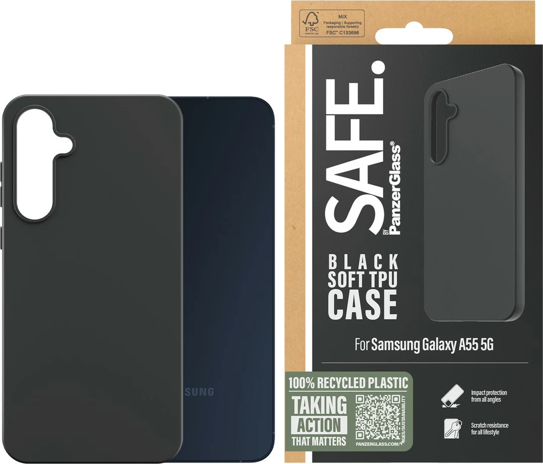 Zaščitni ovitek PanzerGlass za Samsung A55 5G, črn