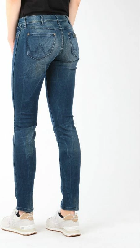 Slim jeans za ženske Wrangler, modri