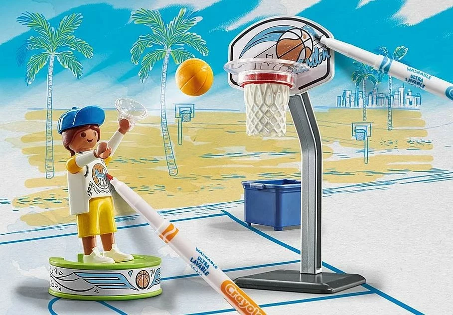 Komplet figuric za barvanje s košarko, Playmobil Color Skater 71516, za otroke