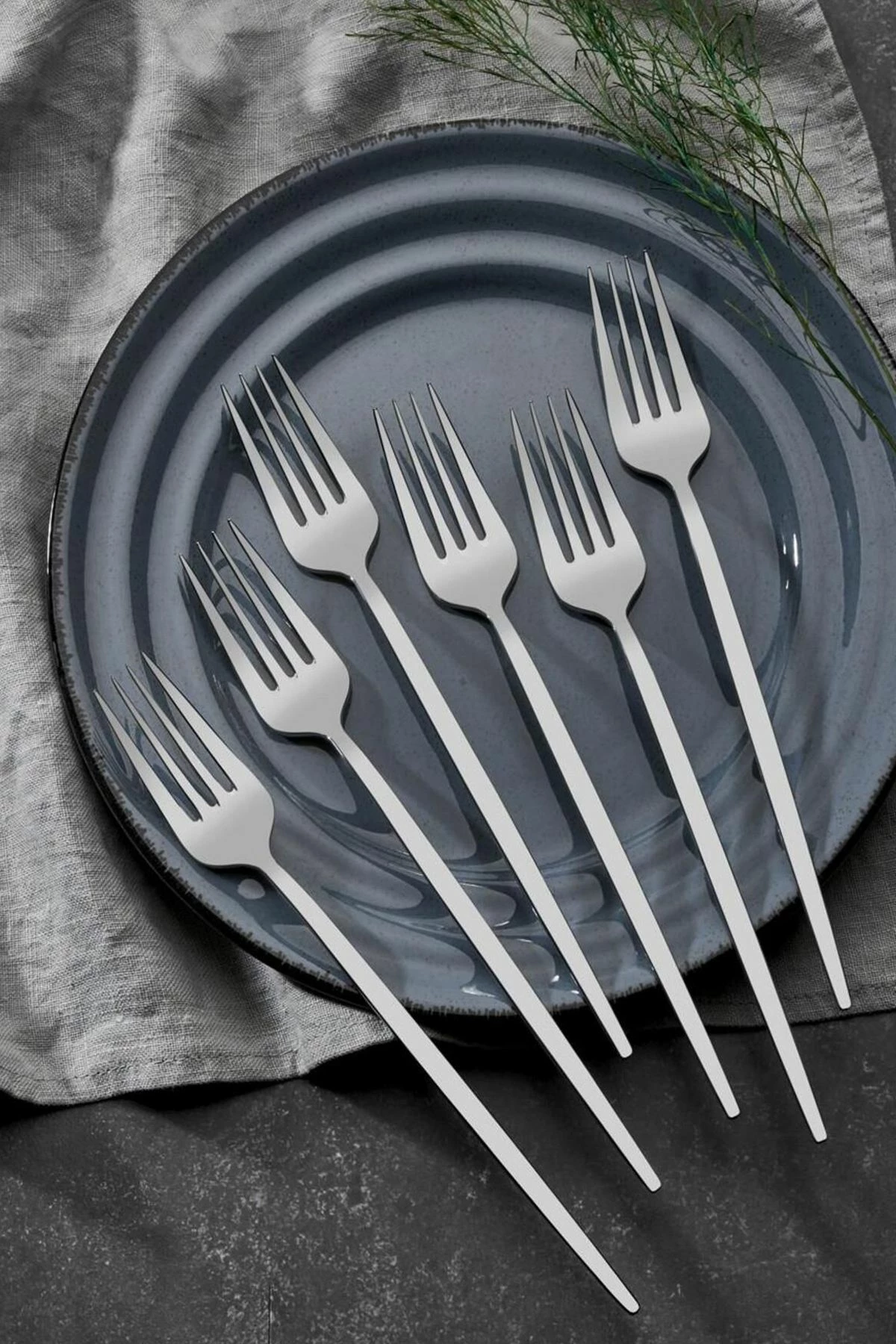 Komplet jedilnega pribora (30 kosov), Hermia Mokk30, krom