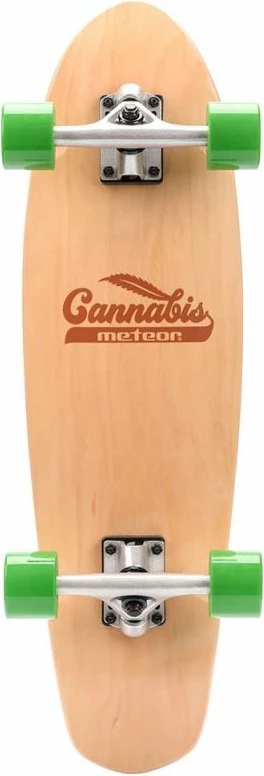 Kruzing skateboard za moške in otroke Meteor, rjava in zelena