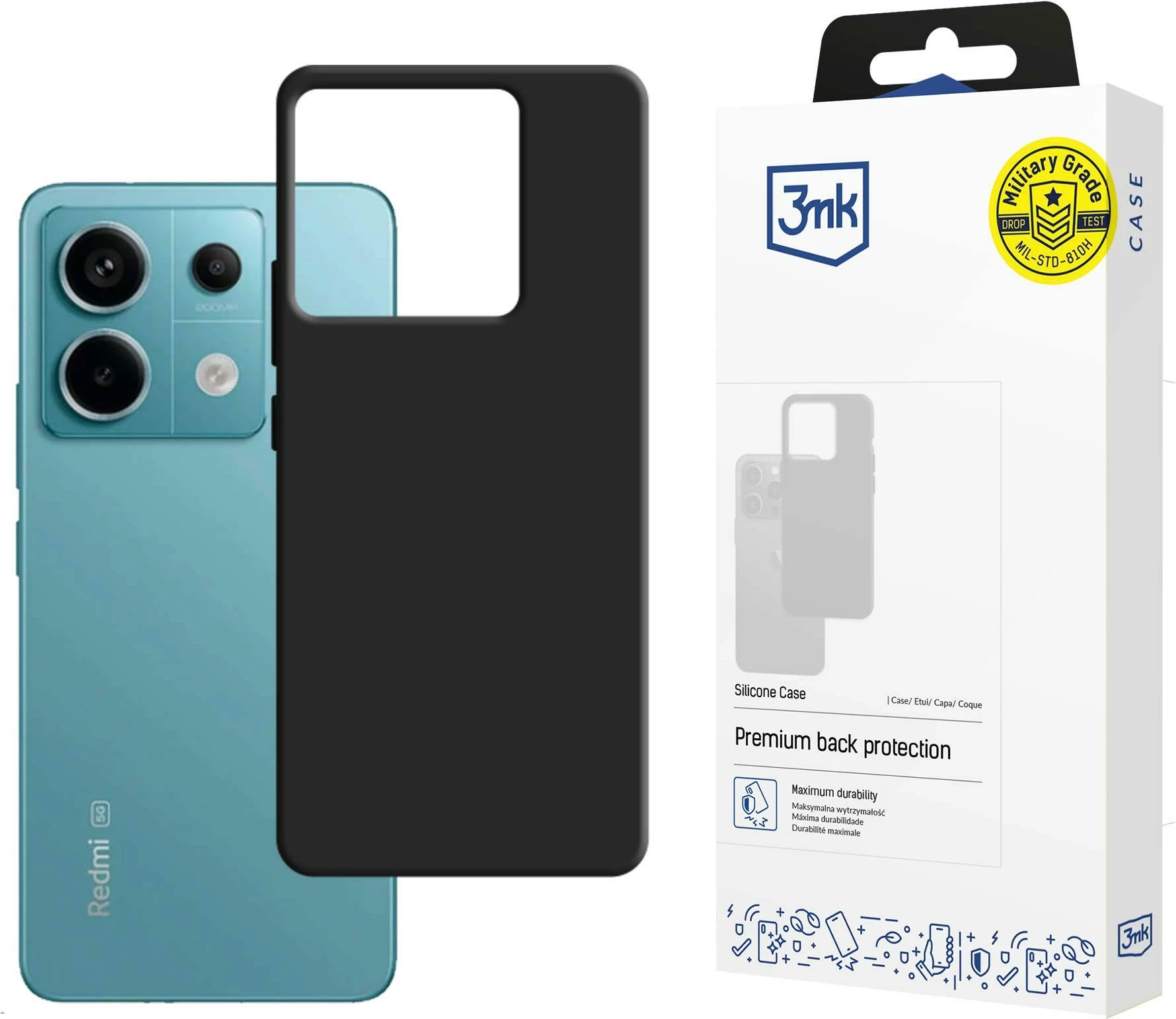 Silikonski ovitek 3mk za Xiaomi Redmi Note 13 Pro 5G, črn