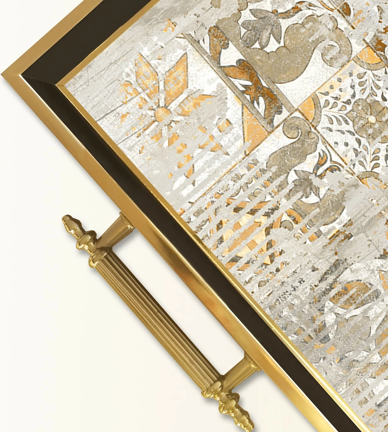 Dekorativni pladenj iz stekla, večbarven, Aberto Design, TPA9879