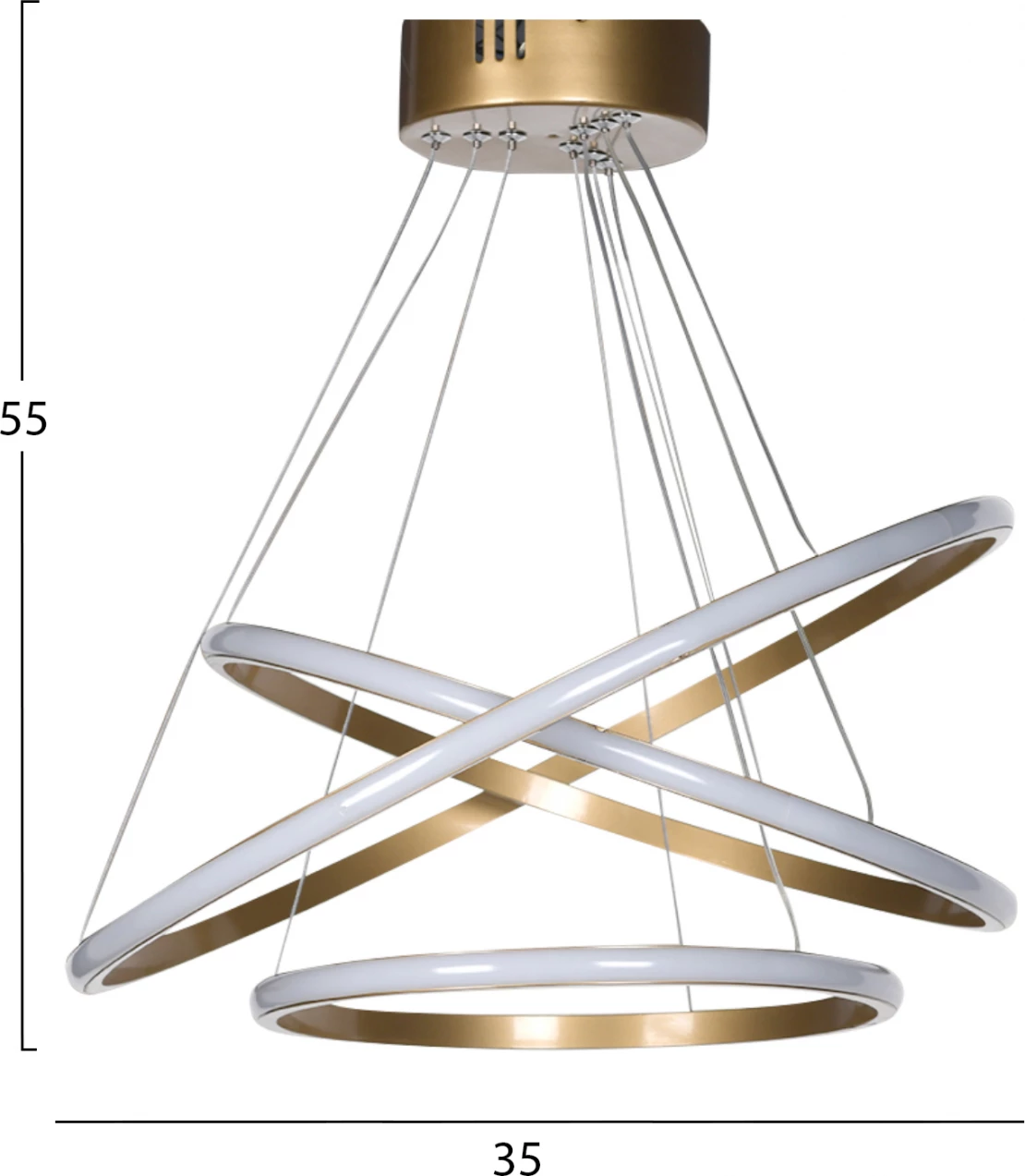 LED stropna svetilka zlata FH7511.02 35x28x55 cm