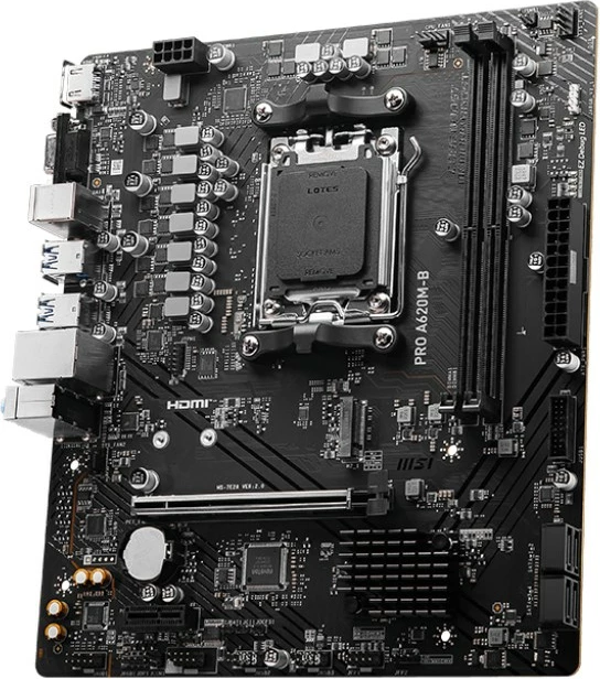 Matična plošča MSI PRO A620M-B, Socket AM5, micro ATX, črna