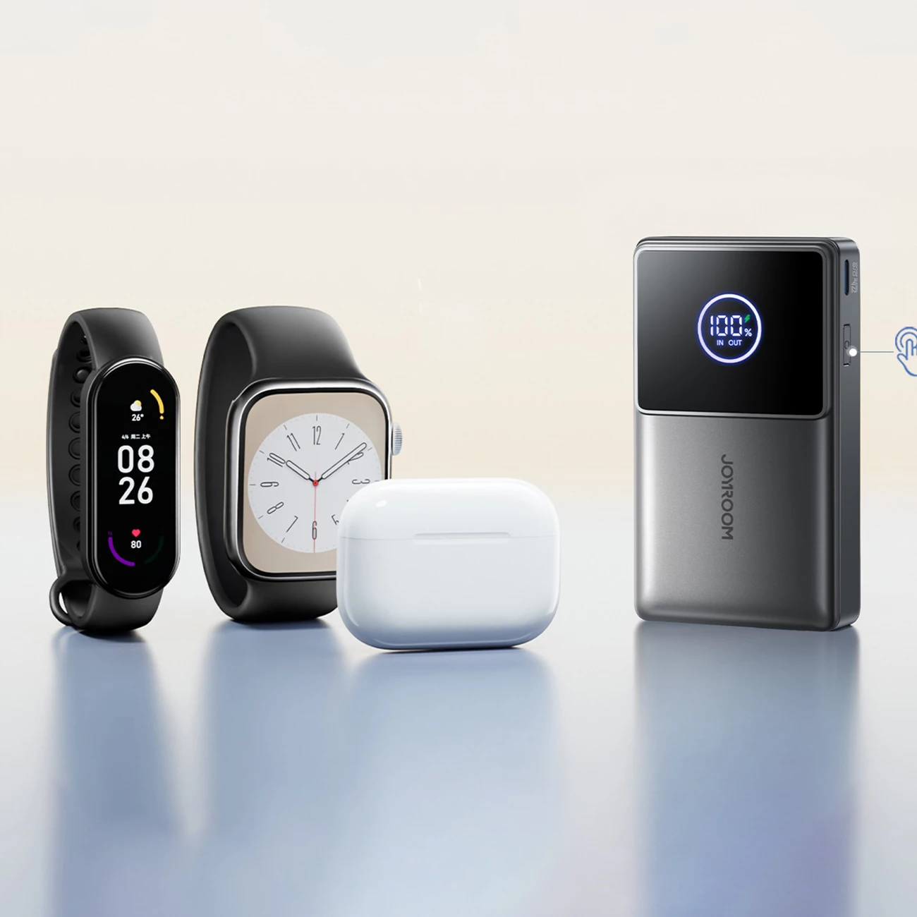 Prenosna baterija Joyroom JR-PR1, 10000 mAh, s priključnim kablom USB-C, 22.5W, črna