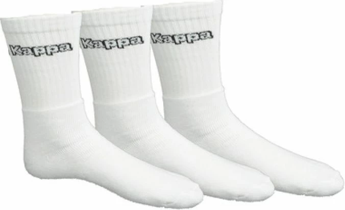 Kompakten in udoben predolg par nogavic Kappa 34113IW, bele