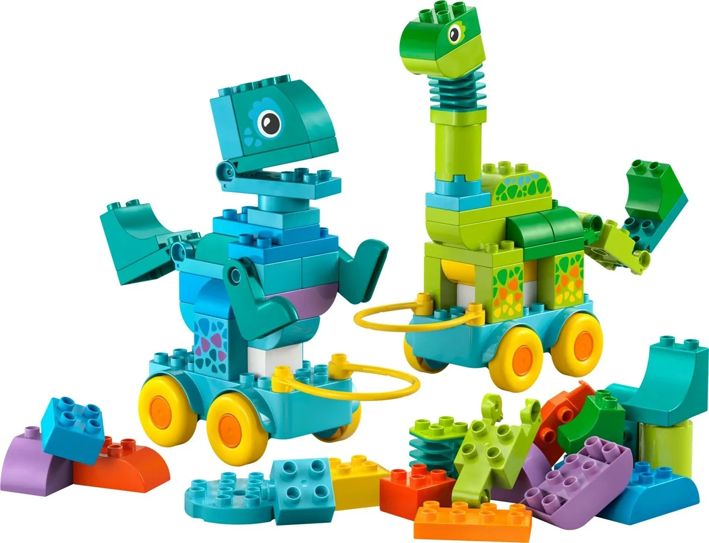 Igralni set 3-v-1 Dinosauri na kolesih, LEGO DUPLO, 108 kosov, za otroke 3+ let
