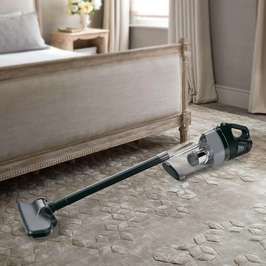 Pokončni brezžični sesalnik 2-v-1, Feel‑Maestro MR-615, 100 W, 6,5 kPa, 0,5 L, 20 min, polnjenje 3 h, ciklonski brez vrečke, črn