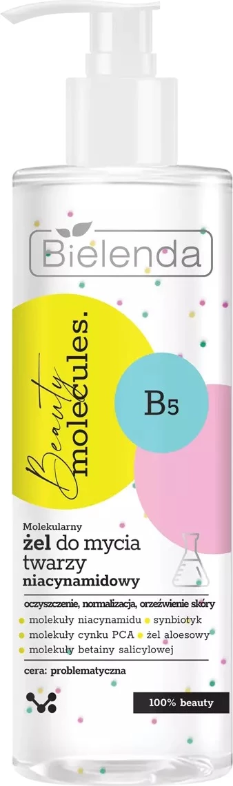 Čistilni gel za obraz Beauty Molecules Molecular Niacinamide, Bielenda, za ženske, 195 g