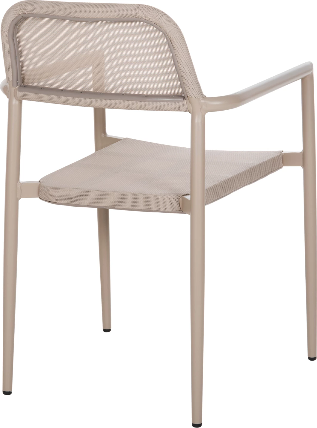 Aluminijasti naslanjač RONNY FH5998.03 s šampanjskim okvirjem in tekstilenom 53x51x80H cm