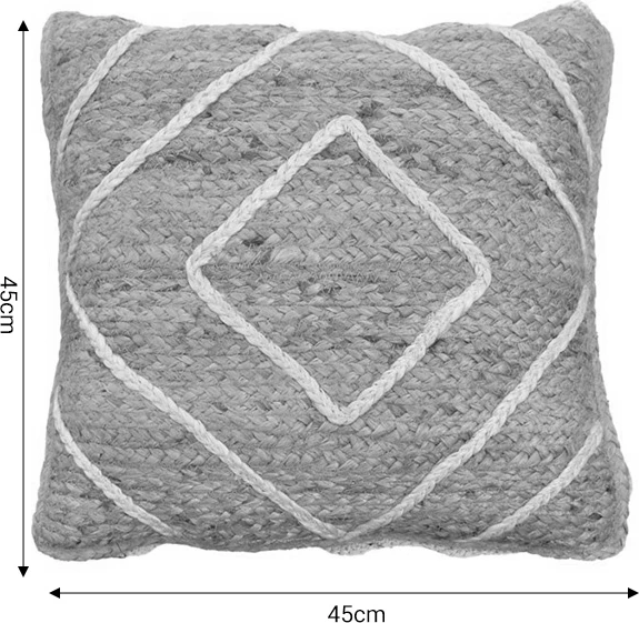 Dekorativna blazina Teddiens, naravna, 100% juta, 45x45x2.5 cm