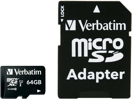 MicroSDXC kartica Verbatim 64 GB, Class 10, 90 MB/s, črna