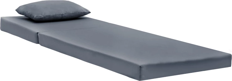 Ležalnik Sadie, siva tkanina, 65x185x15 cm