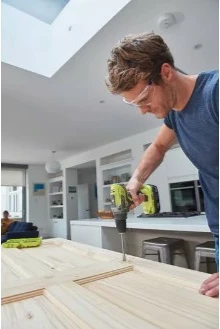 Akumulatorski vrtalnik‑vijač, Ryobi R18DD3-0, 18 V, brez baterije, zelen