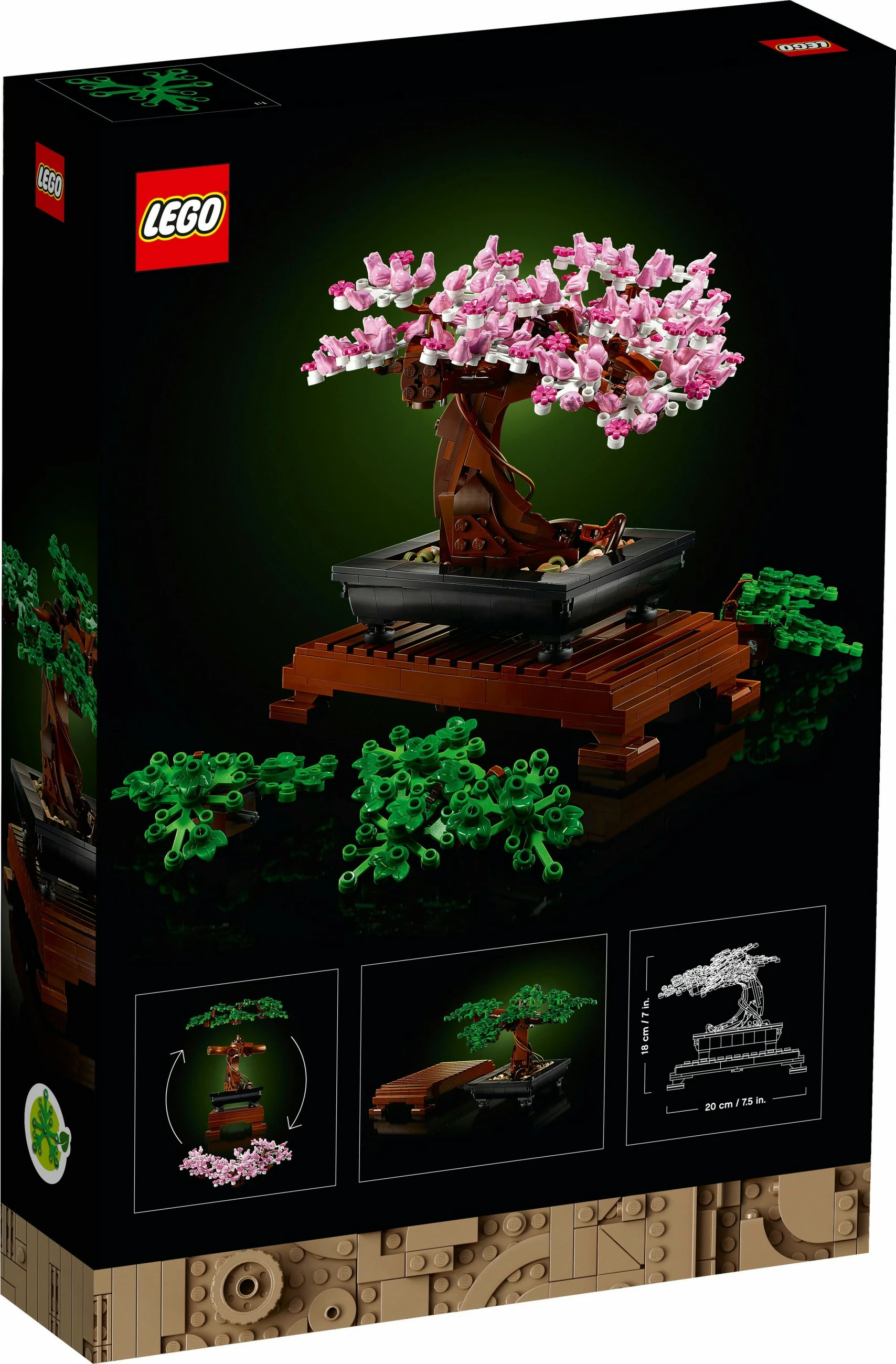 Set za izdelavo bonsaja LEGO Creator Expert, 878 kosov, plastika, večbarven