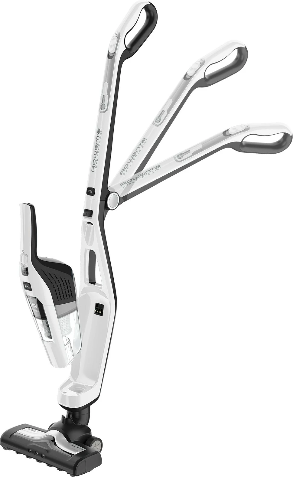 Brezžični sesalnik 2-v-1, Rowenta Dual Force RH6737, 18V, bel