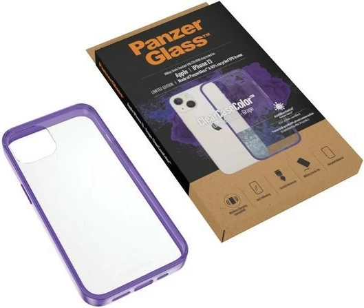 Ovitek ClearCase, prozorno vijoličen, za iPhone 13/14/15 — PanzerGlass