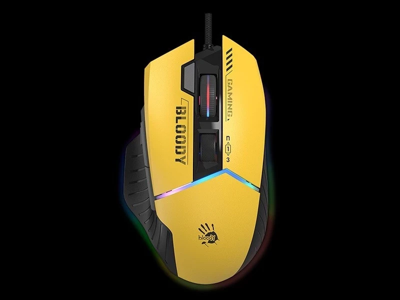 Gaming miška A4tech Bloody W95Max, USB, črno-rumena