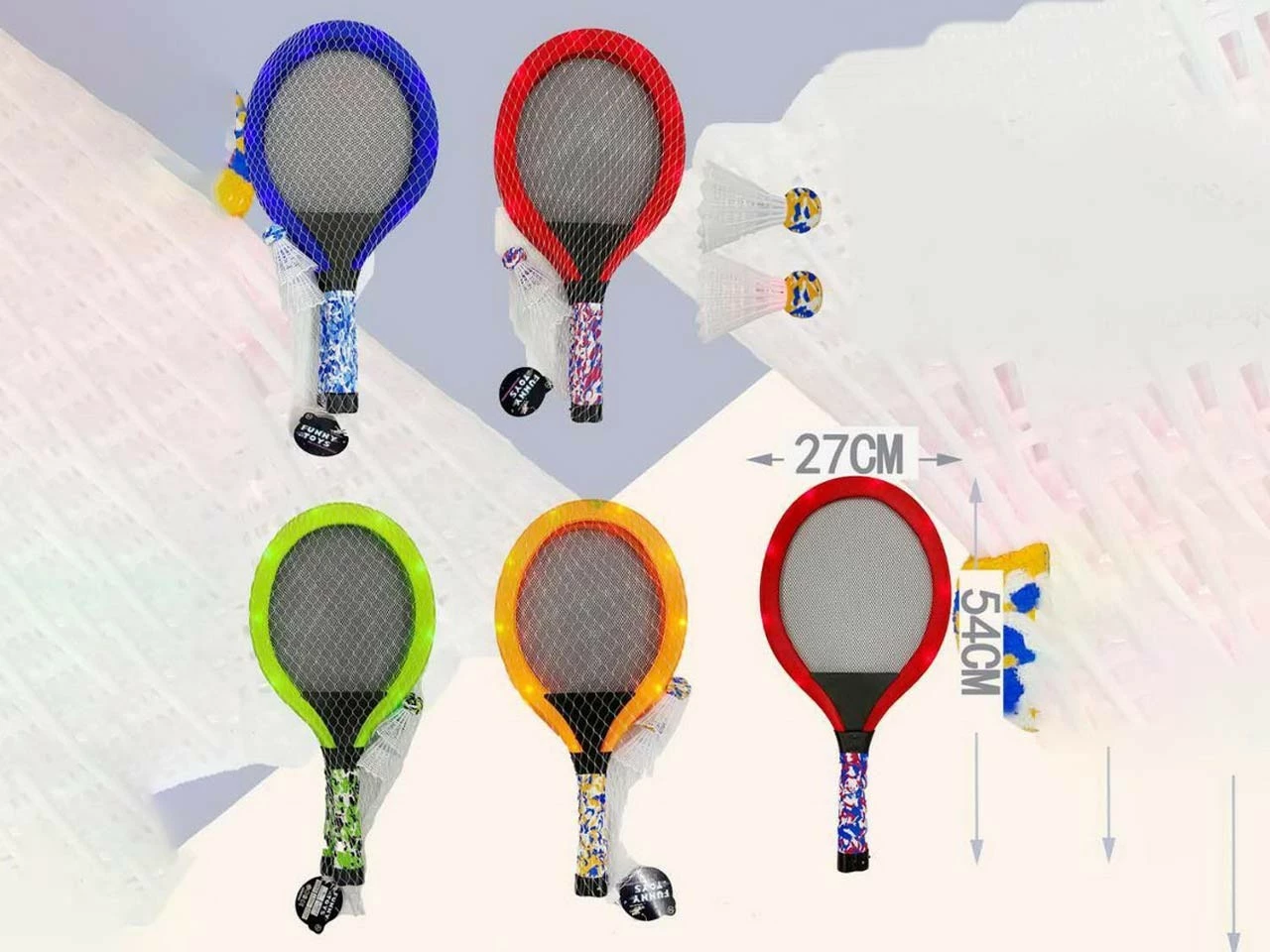 Raketa za plažo z LED lučmi Madej 005656, plastika, mešane barve