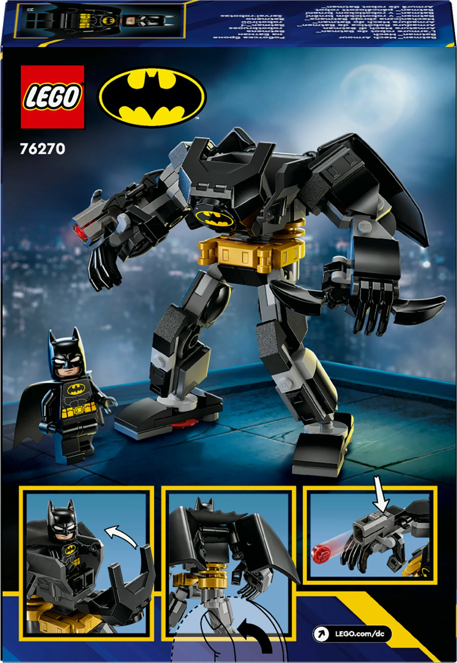 Mech Batman iz kompleta LEGO DC Super Heroes 76270, večbarven