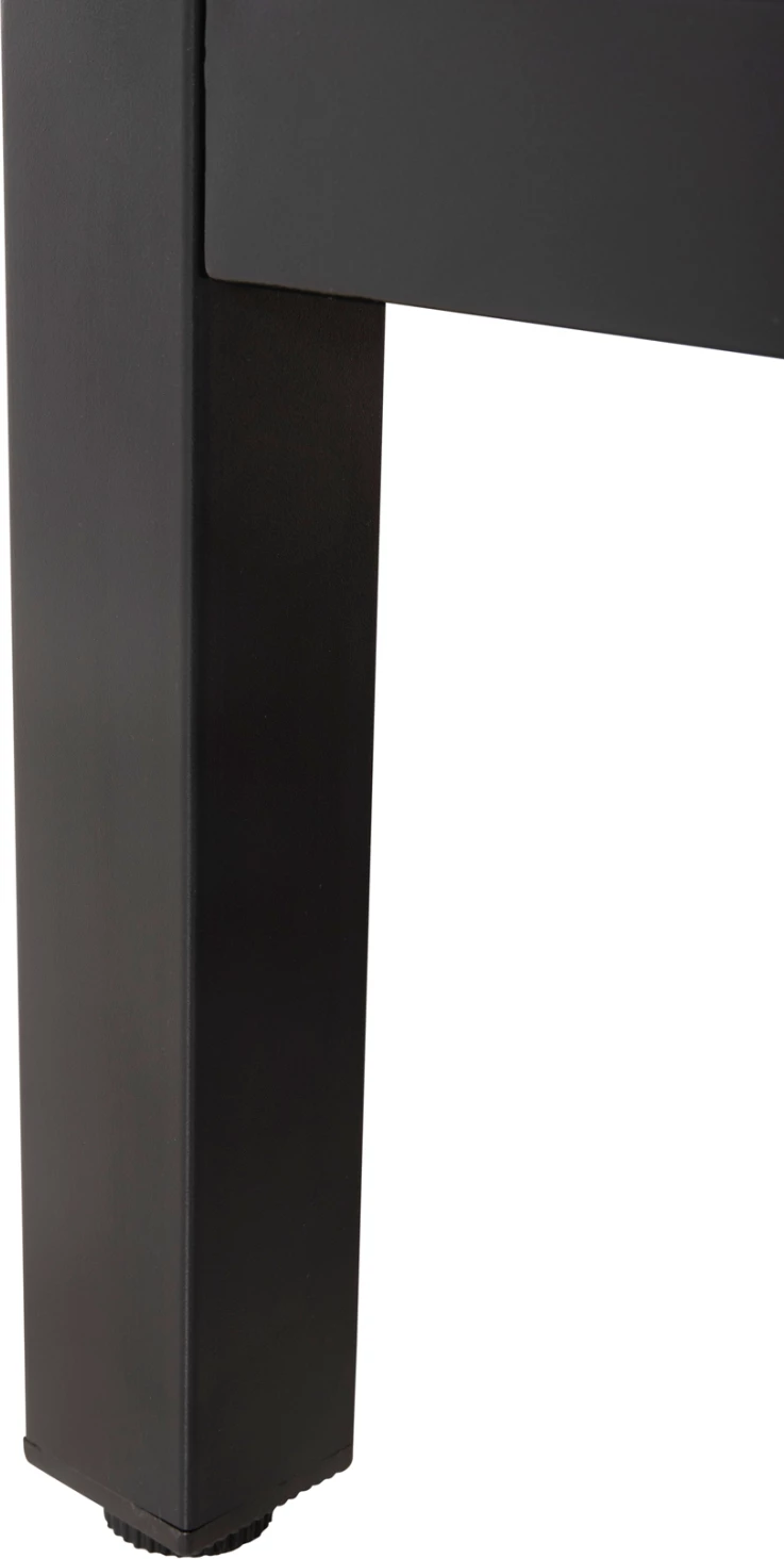 Zunanji lounge set DEX 3 kosi polimorfni FH6090 aluminij v antracitni barvi in rjavo-črnih blazinah