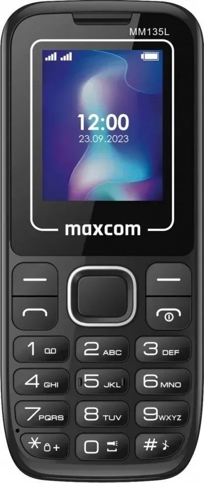 Osnovni telefon Maxcom MM 135 LIGHT, dual SIM, modro-črn