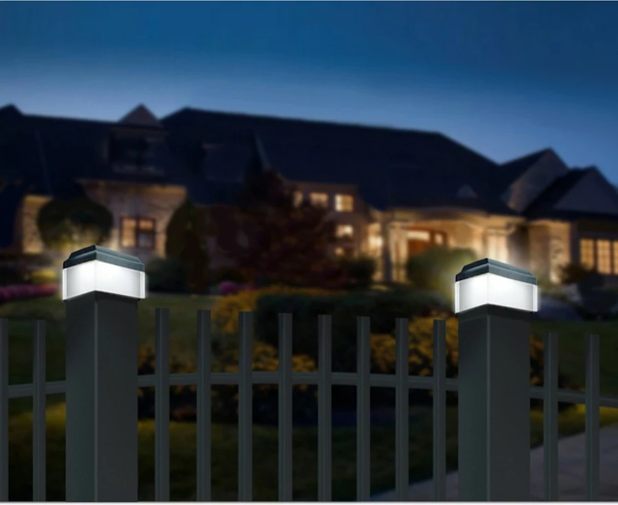 Solerna luč za steber GreenBlue GB128, 101x101 mm, plastika, 4000K, črna