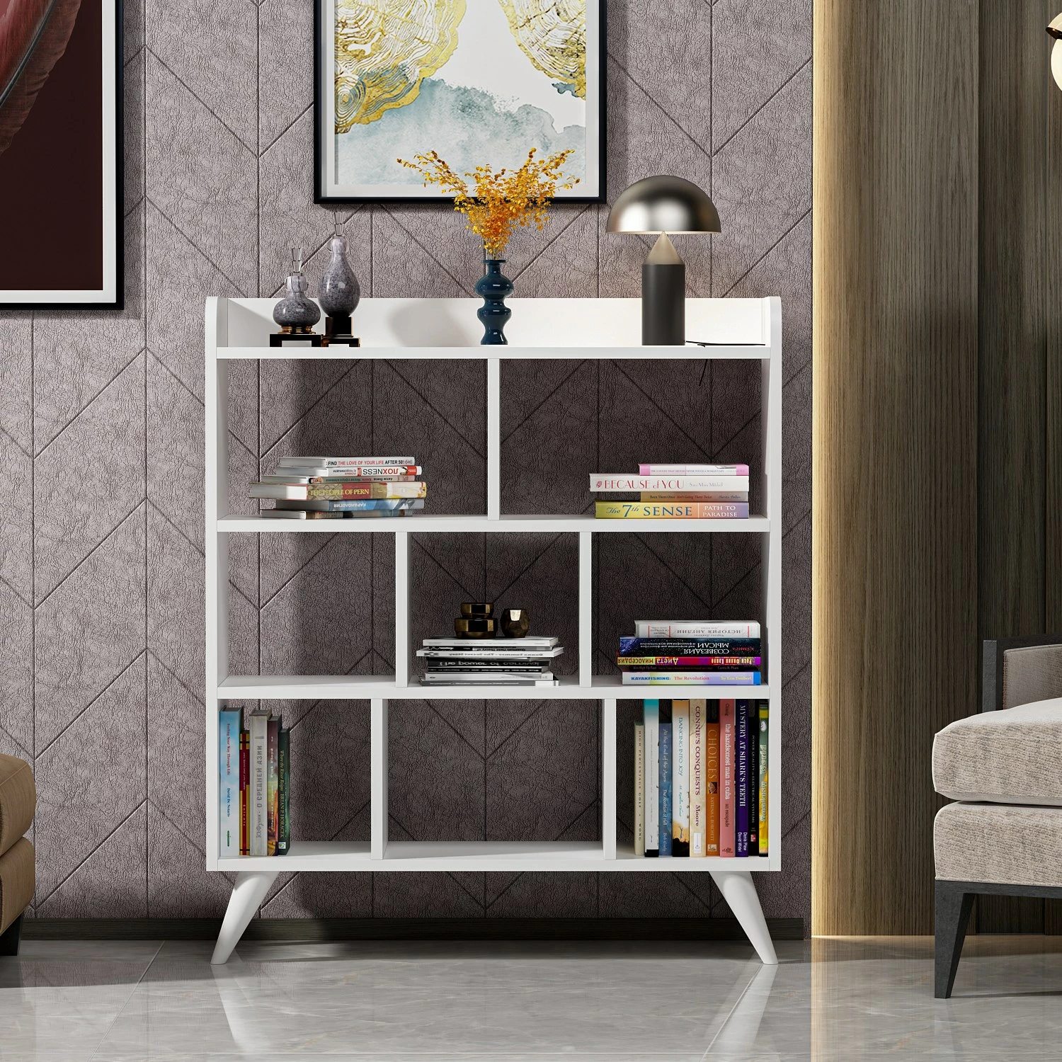 Knjižna polica Florida Hanah Home, bela
