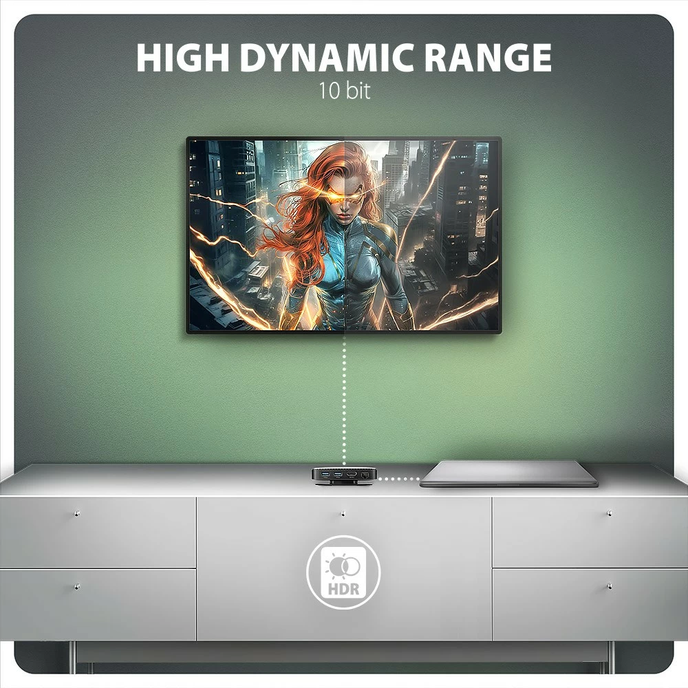 Multiportni USB-C hub, AXAGON HMC-UFO, 9-v-1, 10Gbps, 2x USB-A, HDMI 4K/60Hz, M.2 NVMe/SATA, avdio, PD 100W, SD/microSD, Gigabit Ethernet (RJ-45), 65 cm USB-C kabel, črn/srebrn