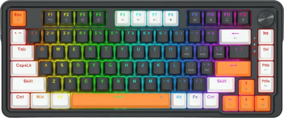 Mehanična tipkovnica 75%, RGB, s kablom, črna Redragon LANDSHAKER K714WBO-RGB