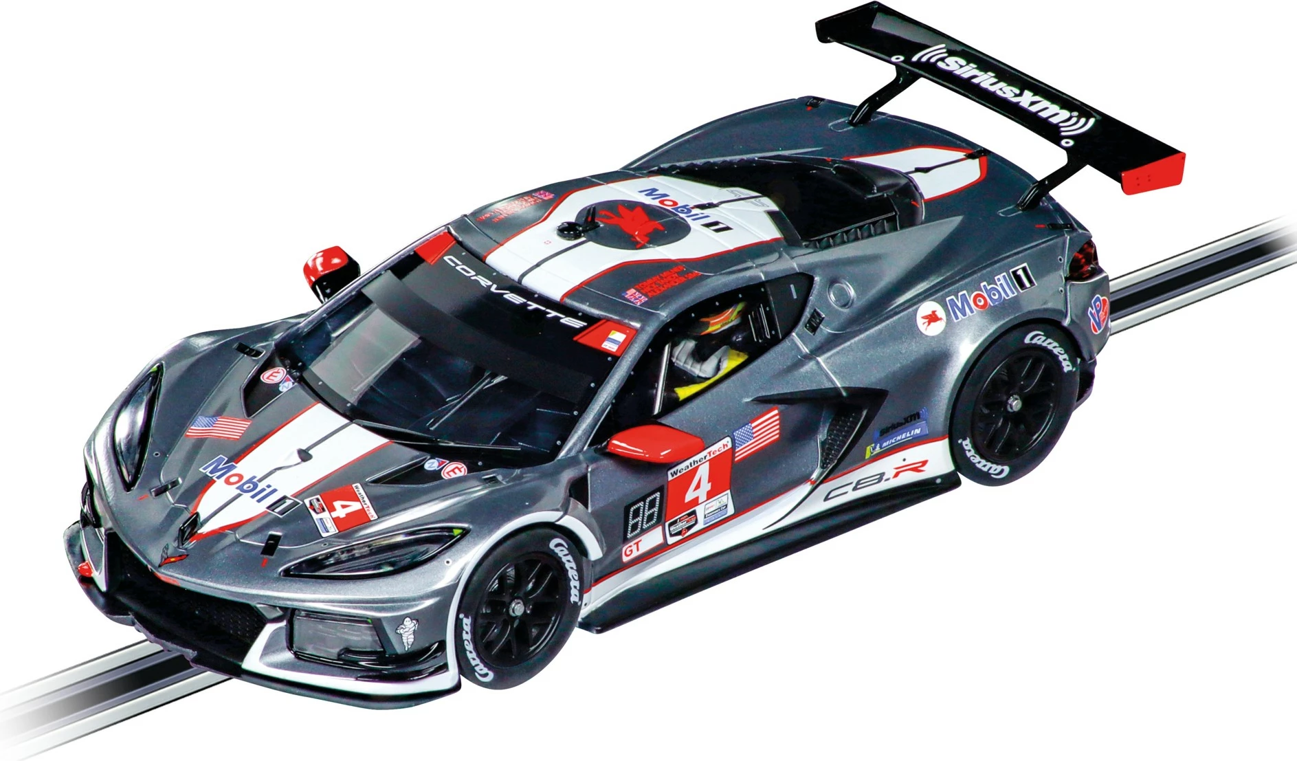 Drift avtomobil Chevrolet Corvette C8.R No.4, 1:24, črn/siv/rdeč