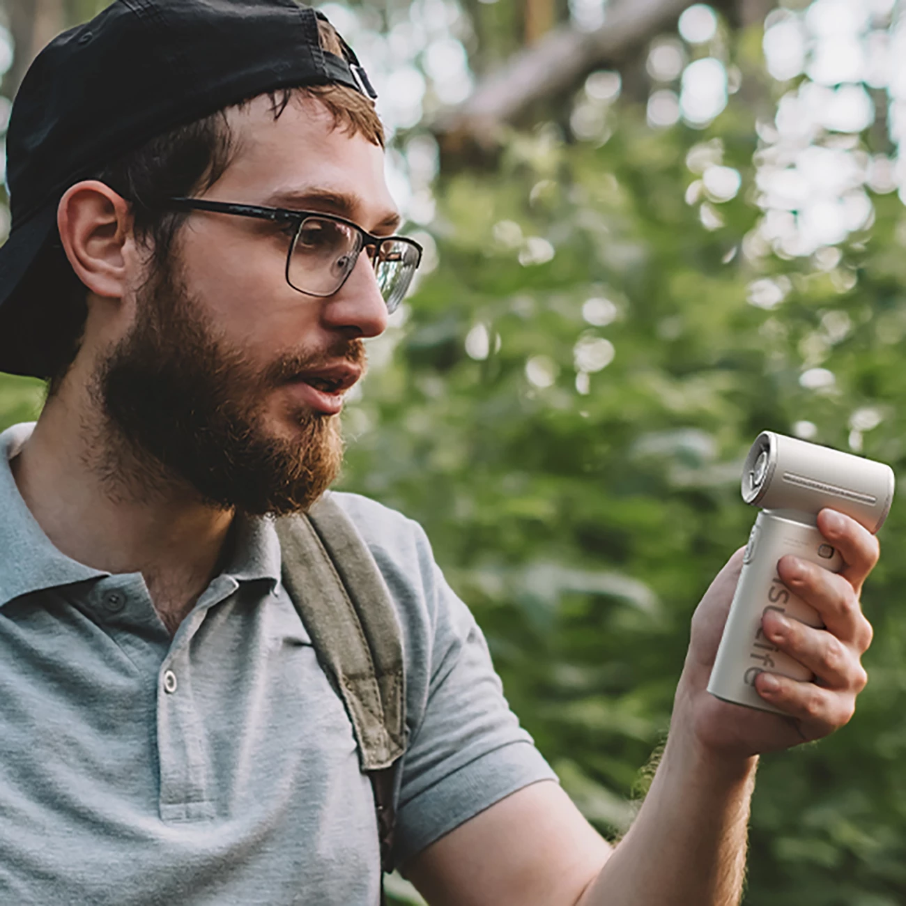 Prenosni ročni ventilator Jisulife Life9, 3600 mAh, USB-C, siv