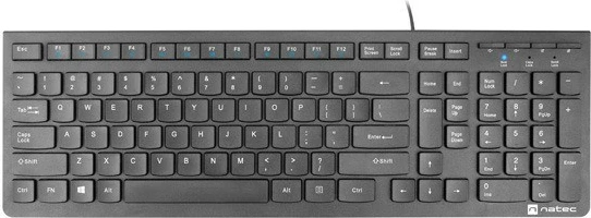 Multimedijska tipkovnica Natec DISCUS 2, z USB kablom, črna