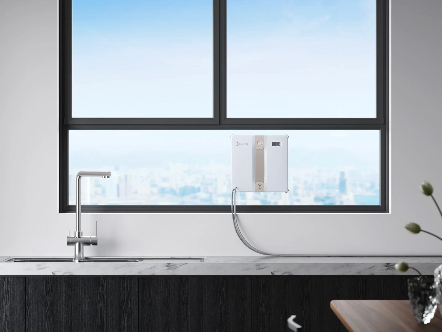 Robot za čiščenje oken Ecovacs Winbot MINI, 3000 mAh, bež