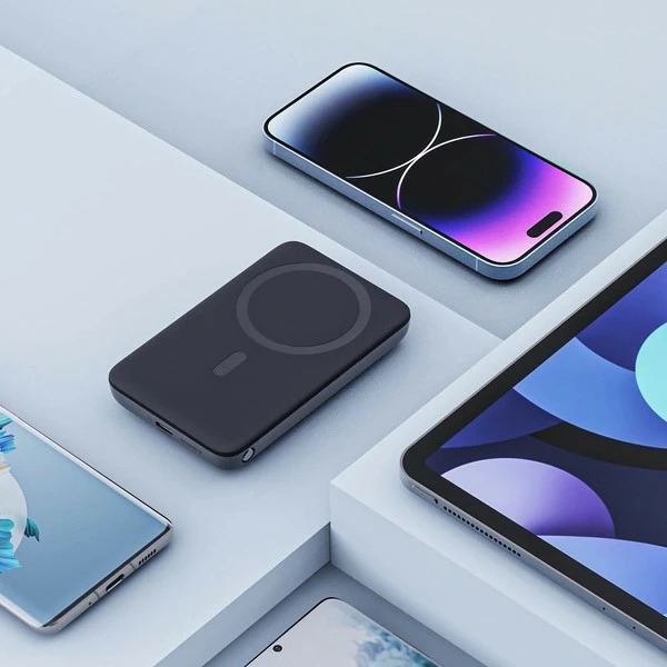 Power bank, 6700 mAh, 20 W, LED, USB-C, črn, AUKEY PB-MS01 MagSafe