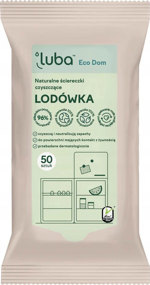 Vlažne krpe za čiščenje hladilnika, Luba Eco Dom, 50 kosov