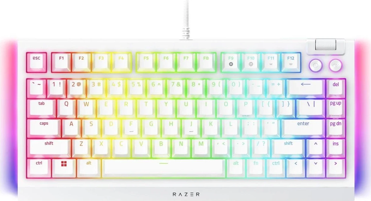 Mehanska tipkovnica 75% US, bela — Razer BlackWidow V4