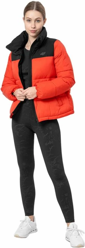 Ženska jakna, 4F, črno-oranžna