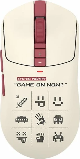 Igralna miška A4-Tech Bloody R72 ULTRA DUO Pixels Red, brezžična, RGB, bela