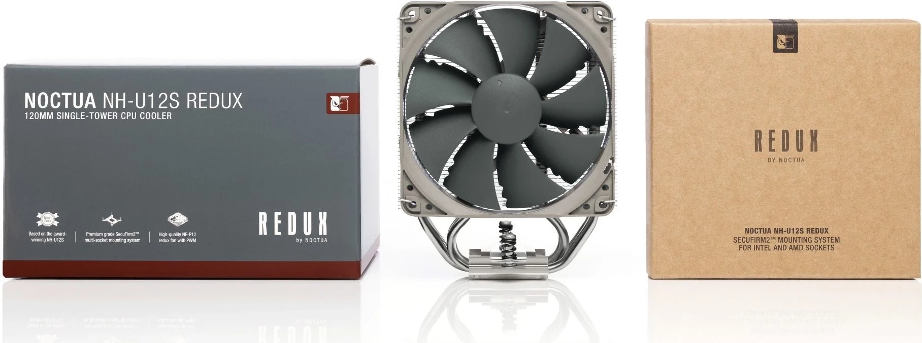 Procesorski hladilnik Noctua NH-U12S, 12 cm, nerjaveče jeklo, siv