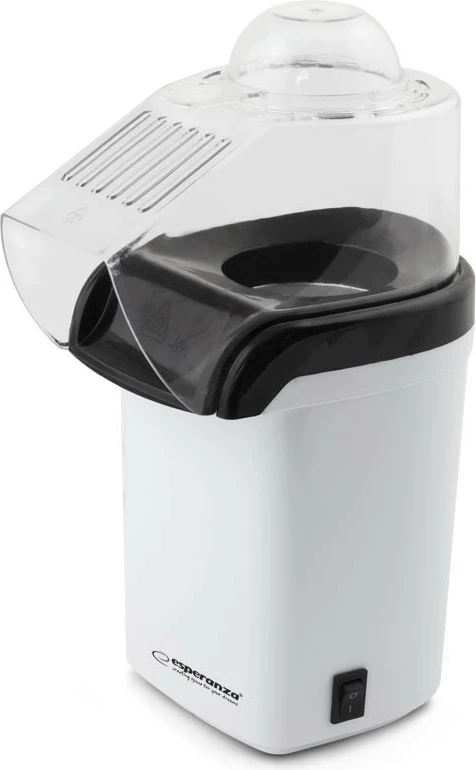 Aparat za kokice Esperanza POOF EKP005W, 0,27 L, 1200 W, bel/črn