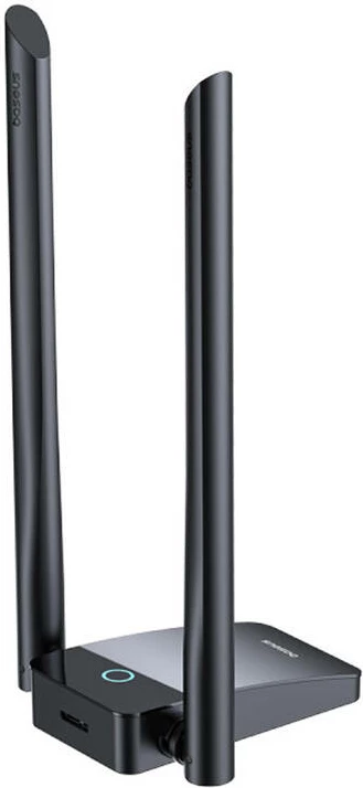 WiFi adapter Baseus FastJoy 1800 Mbps z zunanjima antenama, črn