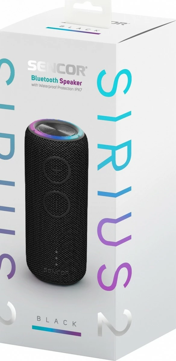 Zvočnik Bluetooth Sencor SIRIUS 2, 20 W, LED, TWS, črn