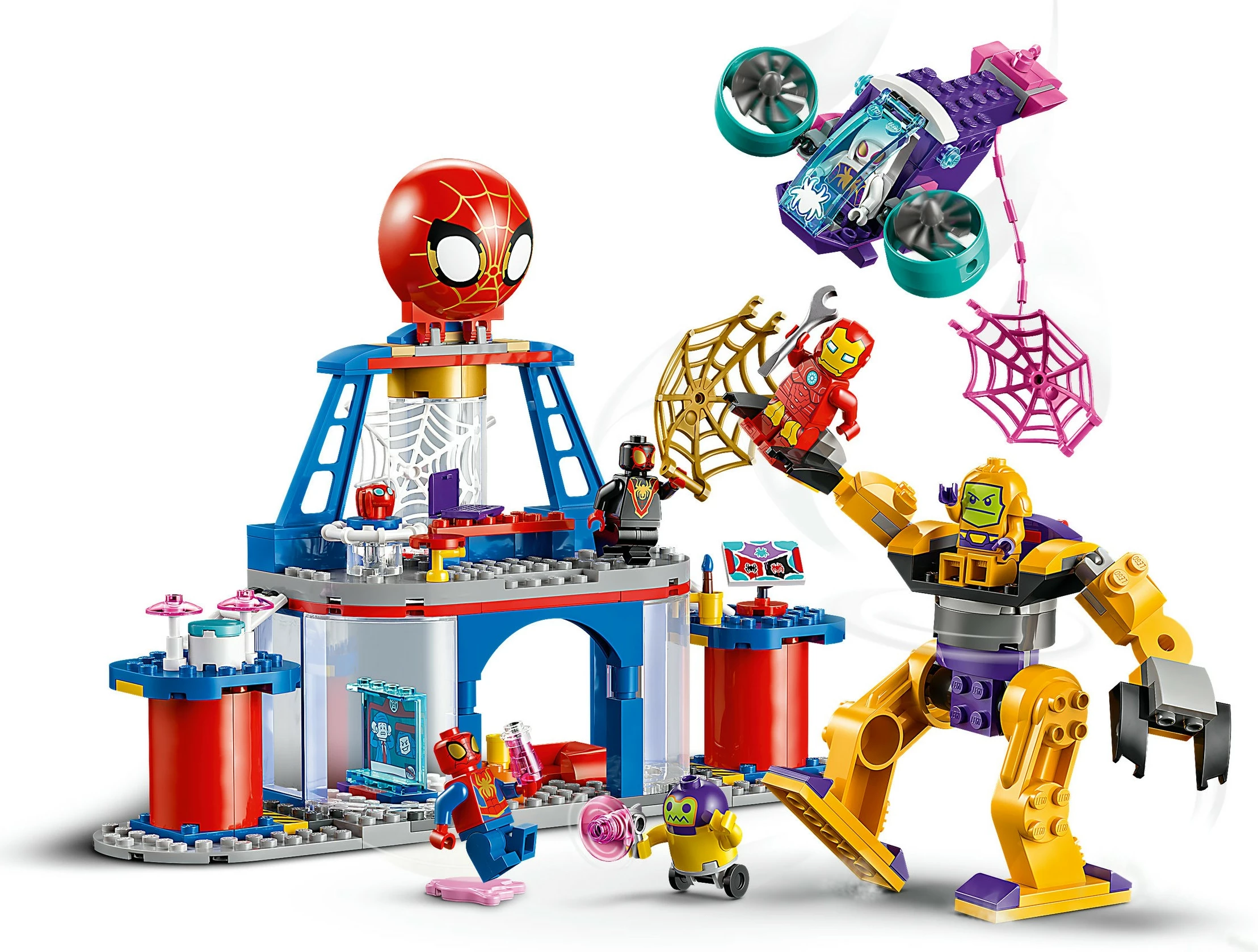 Igrača za sestavljanje Spidey Team Headquarters LEGO Marvel 10794, set za otroke