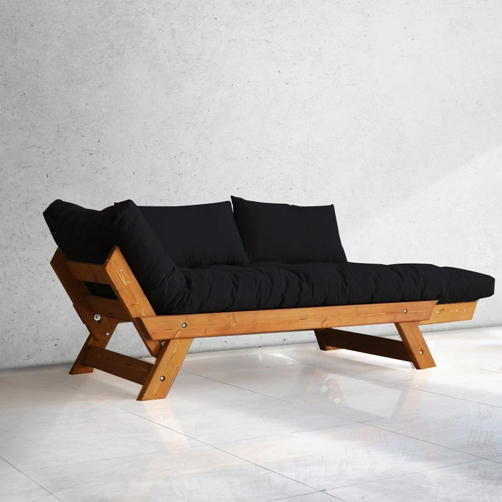 Vrtni dvosed, barva teak in črna, Skye Decor CPT8105-210